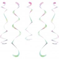 5 Guirlandes Spirales Pastels iridescents