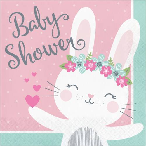16 Serviettes Lapin Joyeux Baby Shower Pour L Anniversaire De Votre Enfant Annikids