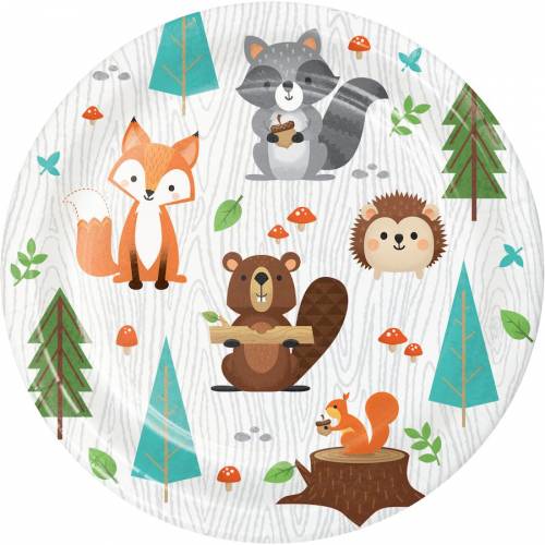 8 Petites Assiettes Animaux Des Bois Pour L Anniversaire De Votre Enfant Annikids