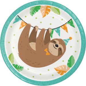 8 Petites Assiettes Paresseux Party
