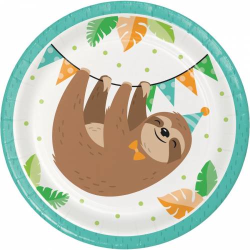 8 Petites Assiettes Paresseux Party 