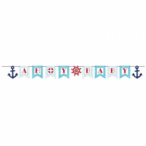Guirlande Lettre Ahoy Baby Bb Marin 