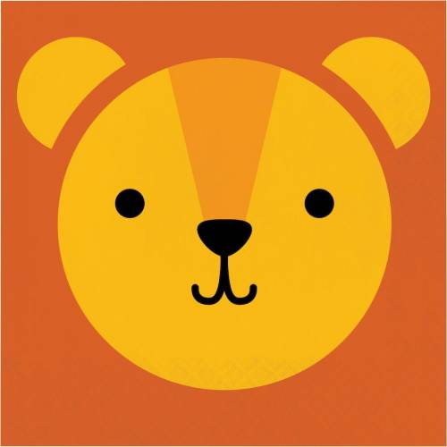 16 Serviettes Lion 