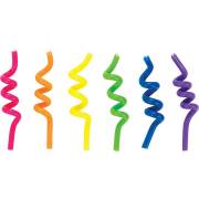 6 Bougies Spirales Rainbow