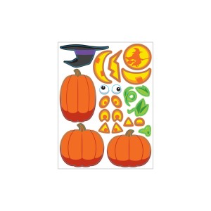 4 Planches de Stickers Citrouille Halloween