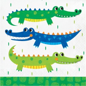 16 Serviettes Croco Party