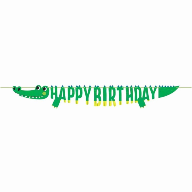 Guirlande Lettre Happy Bitthday Croco Party 