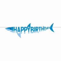 Guirlande Lettre Happy Bitthday Requin Party