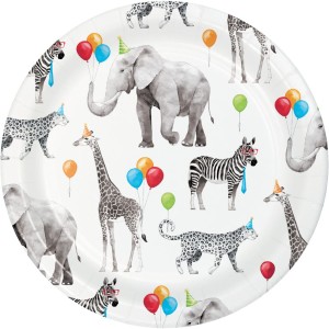 JAHEMU Jungle Animaux Fête Fournitures Vaisselle Anniversaire Animaux  Assiettes Serviettes Tasses Vaisselle de Fête pour Fête d'Enfants, Fête de  la