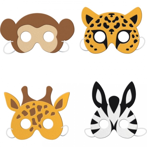 4 Masques Animaux De La Savane Mousse Pour L Anniversaire De Votre Enfant Annikids
