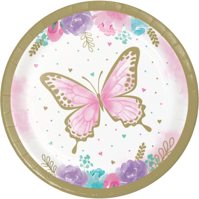 8 Petites Assiettes Papillon 