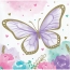 16 Petites Serviettes Papillon