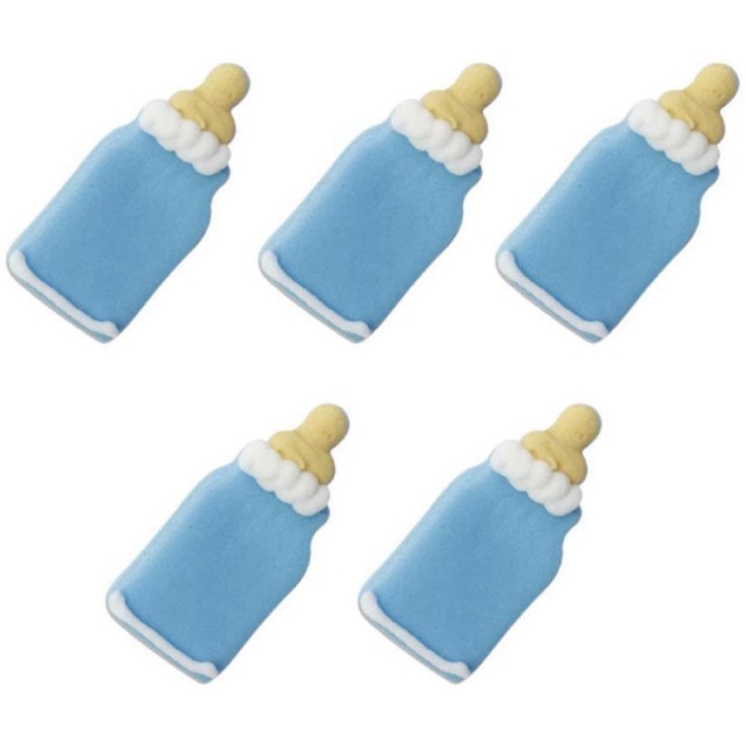 5 Dcors Biberons bleu - Sucre 