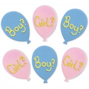 6 Décors Ballons Boy Or Girl - Sucre