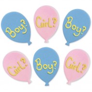 6 Dcors Ballons Boy Or Girl - Sucre