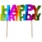 Cake Topper Happy Birthday - Rainbow images:#0