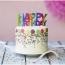 Cake Topper Happy Birthday - Rainbow