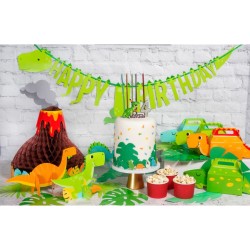 Figurine Dinosaure Happy  +  Plaquette Happy Birthday. n2