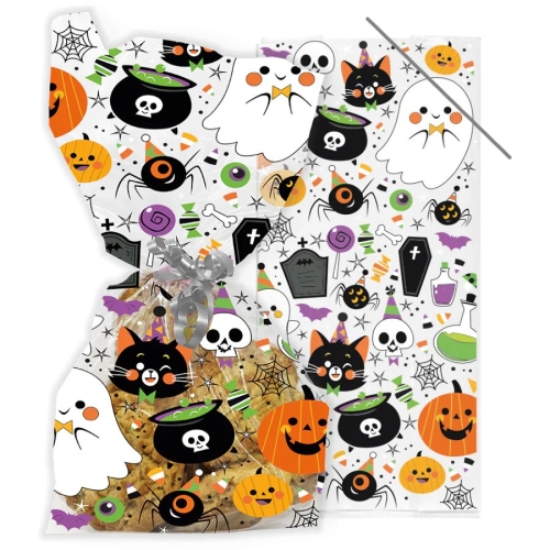 20 Pochettes Cadeaux Cello Halloween - Kawai 