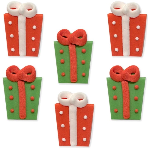 6  Dcors Paquets Cadeaux (4,2 cm) - Sucre 