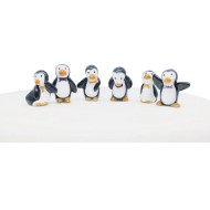 6 Pics Pingouin en Plastique