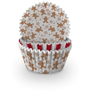 75 Caissettes  Cupcakes Bonhomme Pain d'Epice