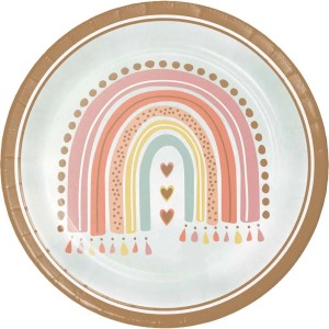 8 Assiettes Boho Rainbow