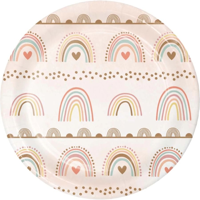 8 Petites Assiettes Boho Rainbow 