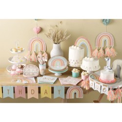 8 Petites Assiettes Boho Rainbow. n1