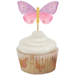 12 Cupcakes Toppers - Papillon. n5