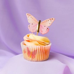 12 Cupcakes Toppers - Papillon. n6