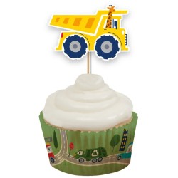 12 Cupcakes Toppers - Transport. n1