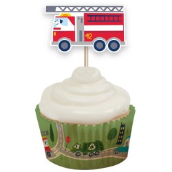 12 Cupcakes Toppers - Transport. n2