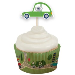 12 Cupcakes Toppers - Transport. n4