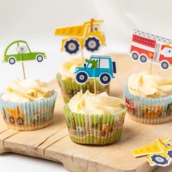 12 Cupcakes Toppers - Transport. n5