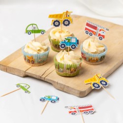 12 Cupcakes Toppers - Transport. n6