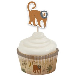 12 Cupcakes Toppers - Safari. n3