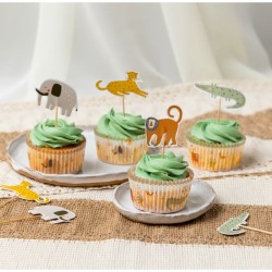 12 Cupcakes Toppers - Safari. n°5