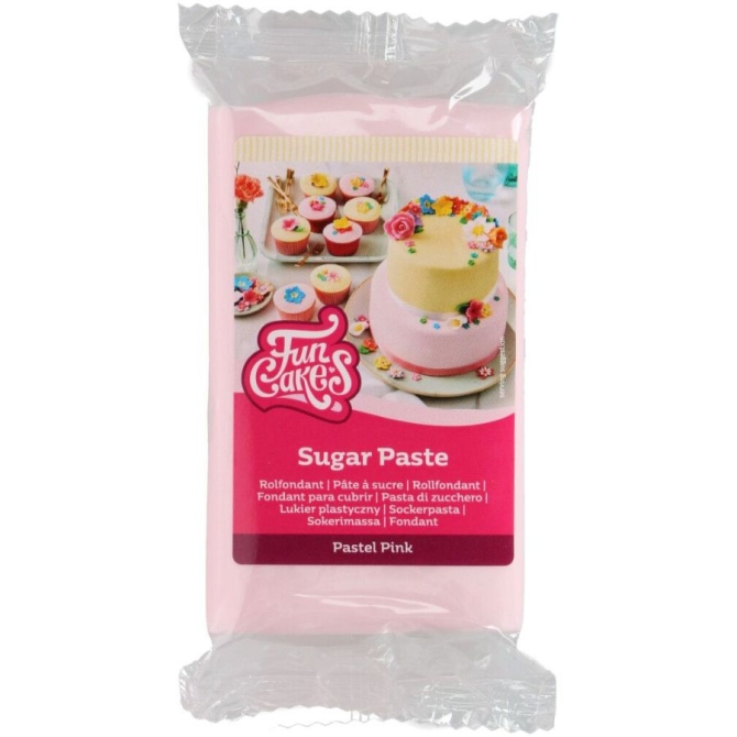 FunCakes Pâte à Sucre Rose Tendre - 250g 