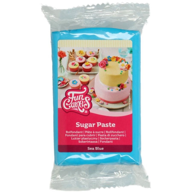 FunCakes Pâte à Sucre Bleu Vif - 250g 