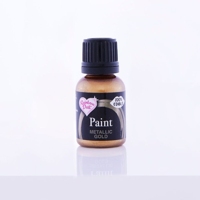 Peinture comestible Mtallique Dark Gold - 25 ml 