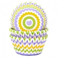 50 Caissettes  Cupcakes Chevron Spring - House of Marie