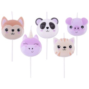 5 Bougies - Animaux Kawai