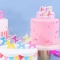 Bougie PME - Happy Birthday Rose Pastel images:#2
