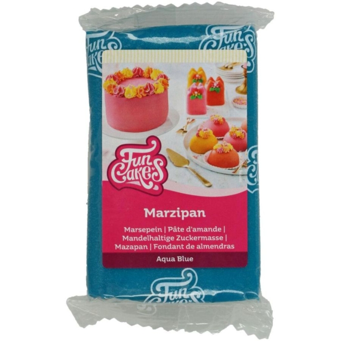 FunCakes Pâte d Amande Bleu Aqua - 250g 