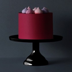 Petit Présentoir à Gâteau Noir - 23, 5 cm. n°2