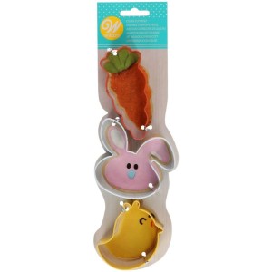 Wilton Set 3 Emporte-pices Pques - Carotte/Lapin/Poussin