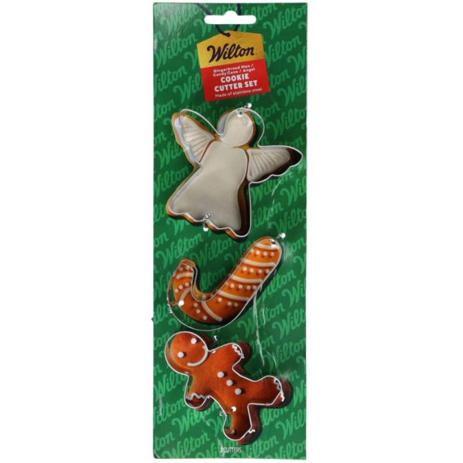 Set de 3 Emporte-pièces Bonhomme en Pain d Épice, Sucre d Orge et Ange – Wilton