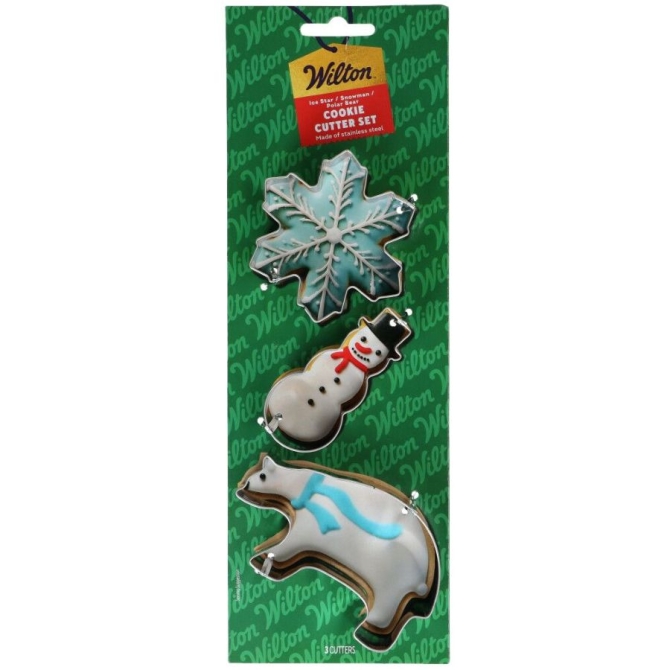 Set de 3 Emporte-piècesFlocon de Neige, Bonhomme de Neige et Ours Polaire – Wilton