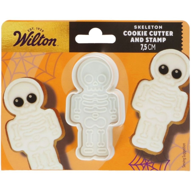 Emporte-pi�ce Tampon Squelette � 7, 5 cm � Wilton 